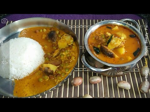 Unique Sambar Recipe / Jackfruit Seeds with mix Pulses Curry In Kannada Video