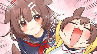 【手描き】自分の恋愛ゲームを妄想して暴走するころさん【戌神ころね/ホロライブ切り抜き】
