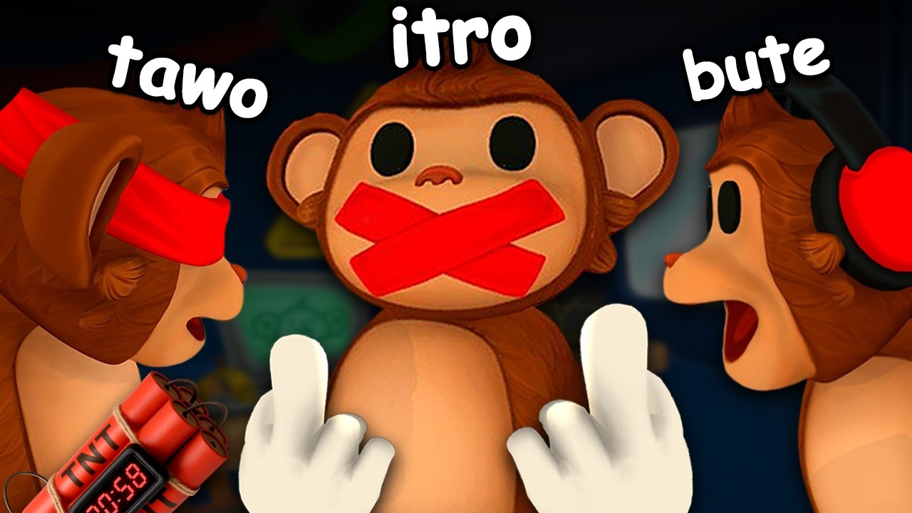 3 MACACO SOFRENDO COM UMA BOMBA