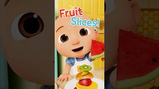 Let's Stack Healthy Fruit with JJ! 🍎🍉🍊🍍🍌 #cocomelon #kids #shorts