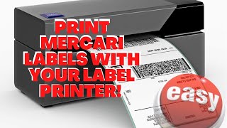 QUICK & EASY way to print Mercari shipping label on your thermal label printer.