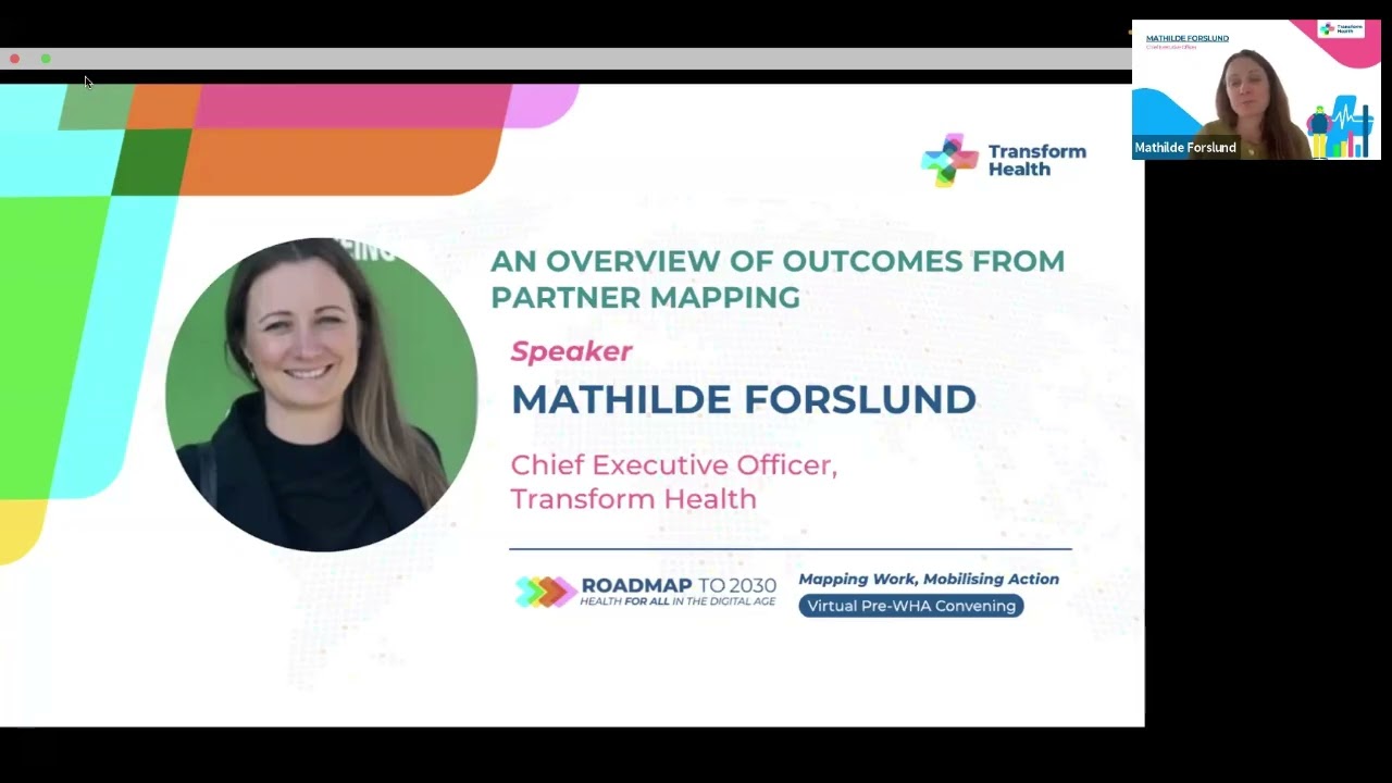 Roadmap to 2030: Mapping work, Mobilising Action Pre-WHA79 Webinar
