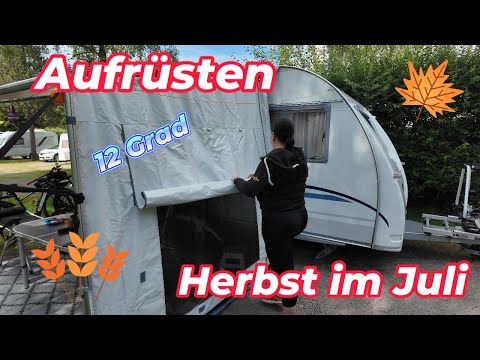 Camping am Titisee es wird Herbst im Juli wir müssen aufrüsten 😊 #caravancamping #wohnwagen #camping