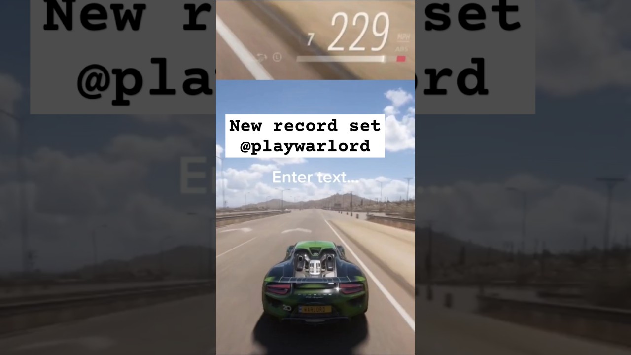 Fastest Ever Porsche 918: 229mph Record @playwarlord #forzahorizon5 #porsche