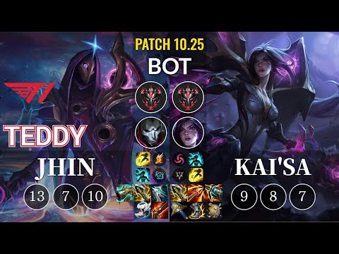 T1 Teddy Jhin vs Kai'Sa Bot - KR Patch 10.25