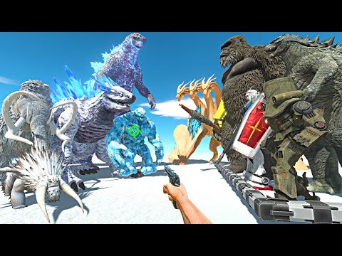 FPS Avatar Rescues Kaiju Monsters and Fights Ice Monsters - Animal Revolt Battle Simulator