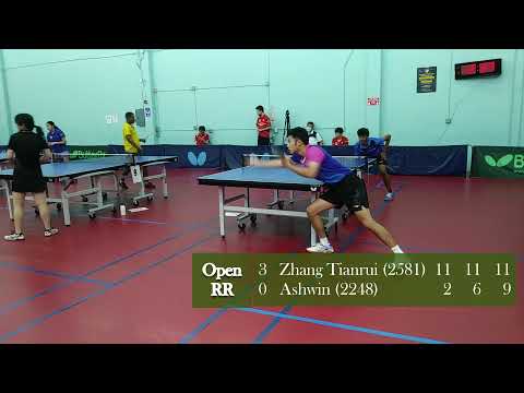 Zhang Tianrui (2581) vs Ashwin (2248) at Butterfly Open on 2021-6-13