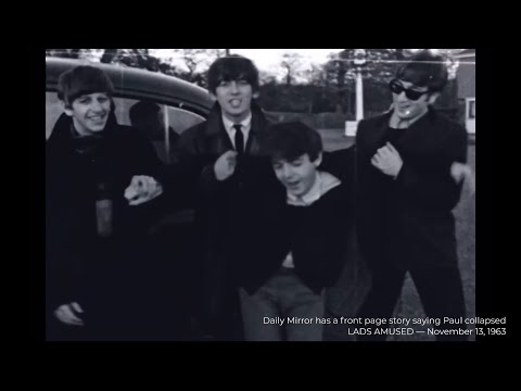 Pre-Beatlemania Beatles excited that Paul made the front page — Concert in Plymouth 13 Nov 1963
