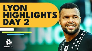 Tsonga Plays Last ATP Tournament; Khachanov, Humbert In Action | Lyon 2022 Highlights Day 2