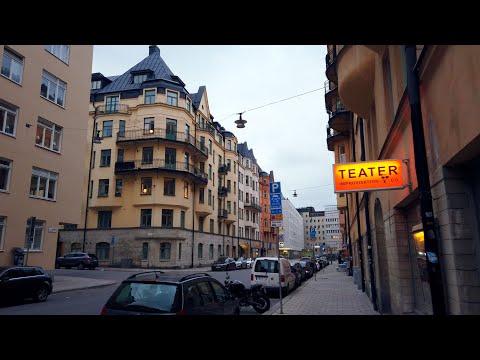 Walking in Stockholm: Hagagatan - Dalagatan (4K 60fps, Street Sounds ASMR)