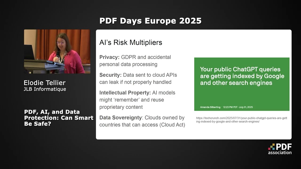 PDF, AI, and Data Protection: Can Smart Be Safe? (PDF Days Europe 2025)