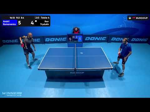 12:25 Andrii Romanenko - Ihor Trydukh 20.09.2023 TT Euro.Cup Ukraine Professional. TABLE 4