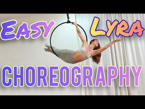 Beginner Aerial Hoop CHOREOGRAPHY Tutorial ( easy lyra flow)
