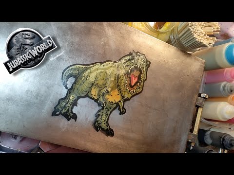 Jurassic World Pancake Art  - Tyrannosaurus rex