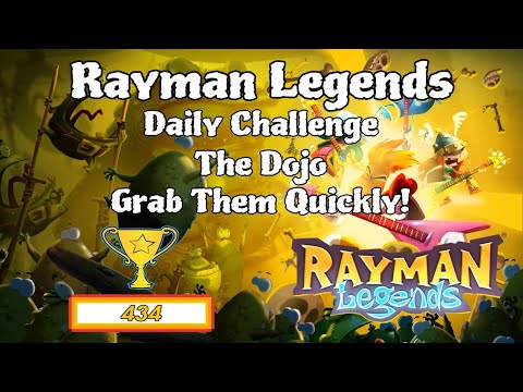 20) Rayman Legends - Daily Challenge - The Dojo: Grab Them Quickly! - Gold Cup (434 Lums)