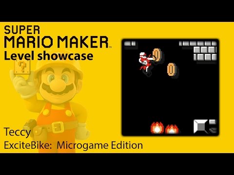 Super Mario Maker - Level Showcase - ExciteBike:  Microgame Edition