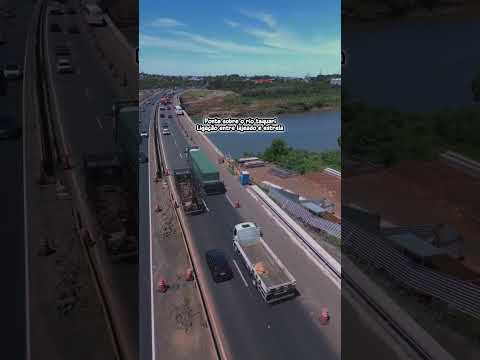 Br 386 estreitamento de pista na ponte entre lajeado e estrela#riograndedosul #lojashavan #drone