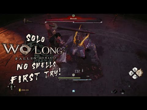 Wo Long - Mezuki - First try! solo (Long Sword) Ps4