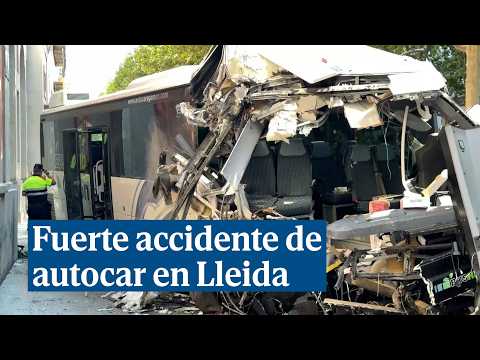 Més de 40 ferits, quatre d'ells en estat crític, a l'accident d'autocar de Lleida