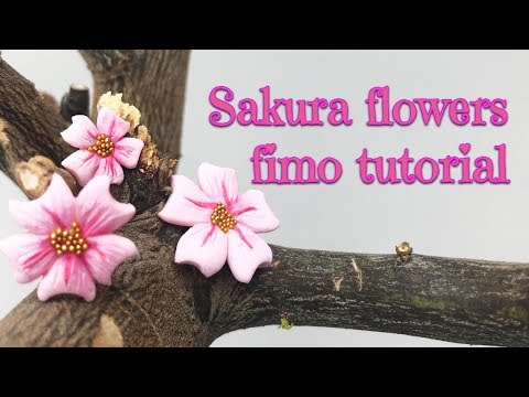Tutorial Facile Fiori di ciliegio in fimo - Polymer clay Cherry blossom