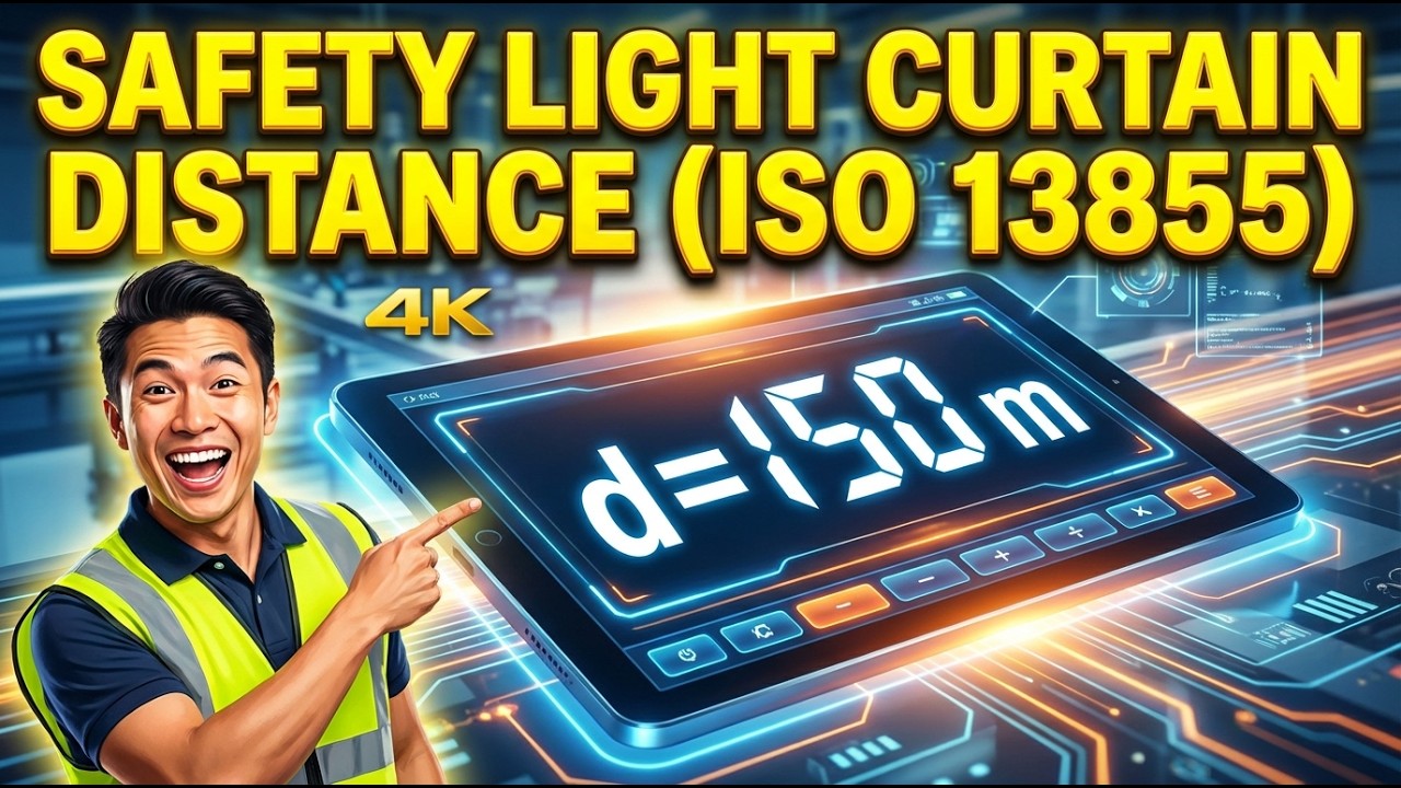 Safety Light Curtain Distance Interactive Calculator (ISO 13855)