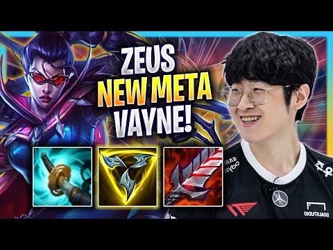 ZEUS CRAZY NEW META VAYNE TOP! - T1 Zeus Plays Vayne TOP vs Poppy! | Season 2023