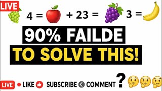 Download lagu 🧠 Title:Can You Solve This Viral Fruit Math Puzzle? 🍎🍇🍌 (90% Failed!) mp3