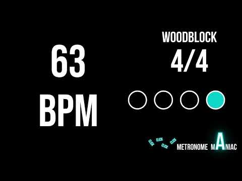 Metronome 63 BPM 4/4 - Woodblock