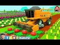 Harvester Tractor for Kids Harvesting Fire Trouble | Harvester Tractor Uses for Children