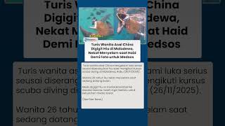 Nekat Demi Konten Medsos, Turis Wanita China Digigit Hiu Usai Menyelam Saat Haid di Maladewa