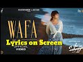 Wafa | Lyrics | Jee ve Sohneya Jee | afsana khan | Imran abbas | Seemi chahal