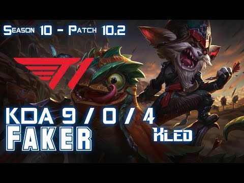 T1 Faker KLED vs LUCIAN Mid - Patch 10.2 KR Ranked