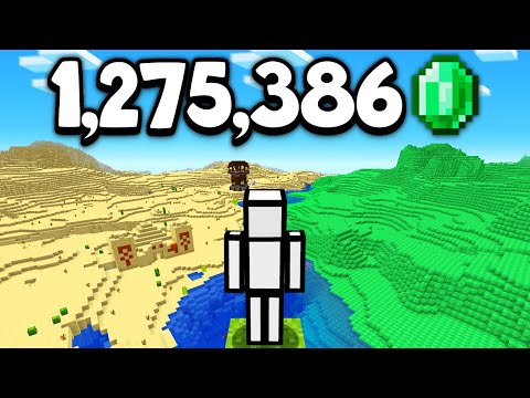 I got 1,275,386 Emeralds in Minecraft Hardcore!