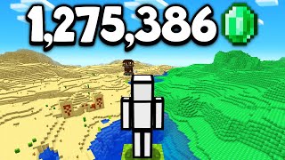 I got 1,275,386 Emeralds in Minecraft Hardcore!