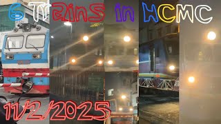 6 Trains pass through HCMC on 11/2/2025.  6 chuyến tàu đi qua TP.HCM ngày 11/2/2025