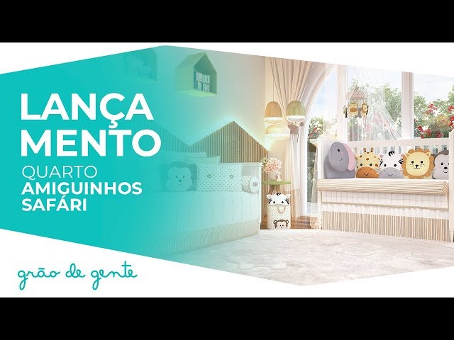 Quarto de Bebê Amiguinhos Safári - Grão de Gente