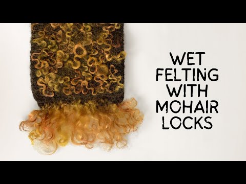 Wet Felting Textural Felt with Angora Goat Mohair Curls & Merino Wool - Easy Tutorial Step by Step!