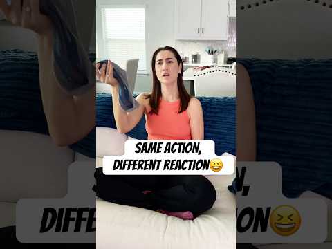 Same action, different reaction😆 #couplecomedy #marriedlife💍 #marriagehumor