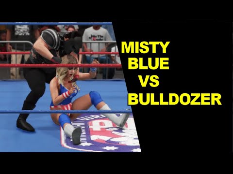 GLOW 1985 Misty Blue vs Bulldozer - Extreme Rules Mixed Match