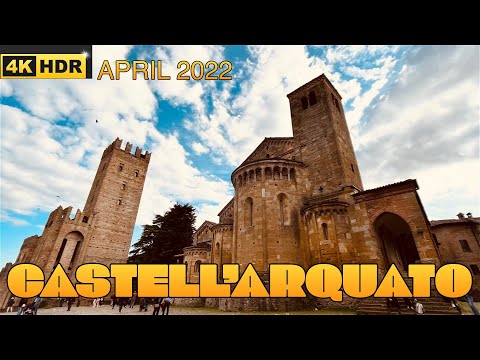 PIACENZA ITALY WALKING TOUR - CASTELL' ARQUATO | 4K60fps | APRIL 2022
