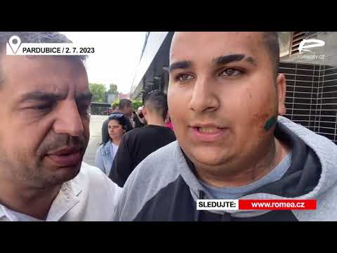 Zraněný Rom z Pardubic pro ROMEA TV popisuje incident s trojicí Ukrajinců