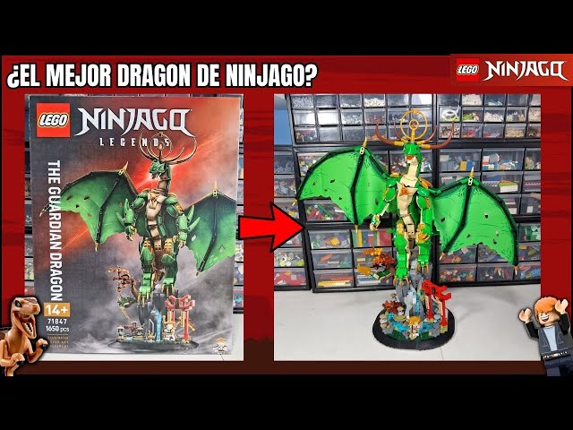Vídeo relacionado con LEGO Ninjago Dragón Guardián - Kit de Maquetas - Figura Articulada de Dragón, Minifigura del Maestro Wu y Base de Exposición con Efecto de Roca - Regalo para Chicos de 14+ Años y Adolescentes 71847