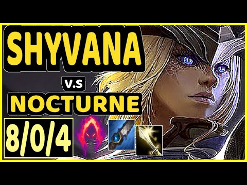 JANKOS (SHYVANA) vs NOCTURNE - 8/0/4 KDA JUNGLE CHALLENGER GAMEPLAY - EUW