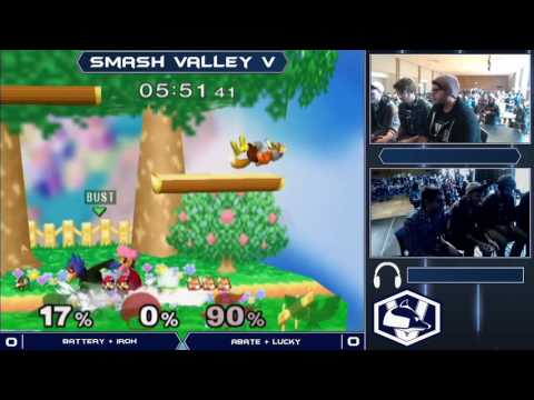 Smash Valley V Melee Doubles - Battery + Iroh (Green) vs Abate + Lucky (Red) - Winners Bracket