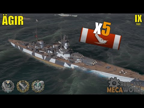 Agir 133k Damage 5 Kill in Ranked mode | World of Warships Gameplay