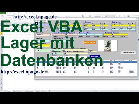 336 Lager Programm mit Datenbanken in Excel VBA selber erstellen