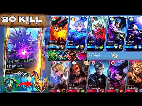 Thamuz 20 Kills 🔥 Full Match | Mobile Legends Bang Bang 5v5 Tournament Gameplay