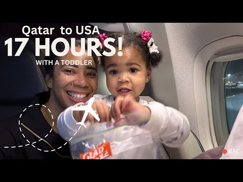 Traveling with my 1 Year Old from Qatar to USA | Travel with Toddlers