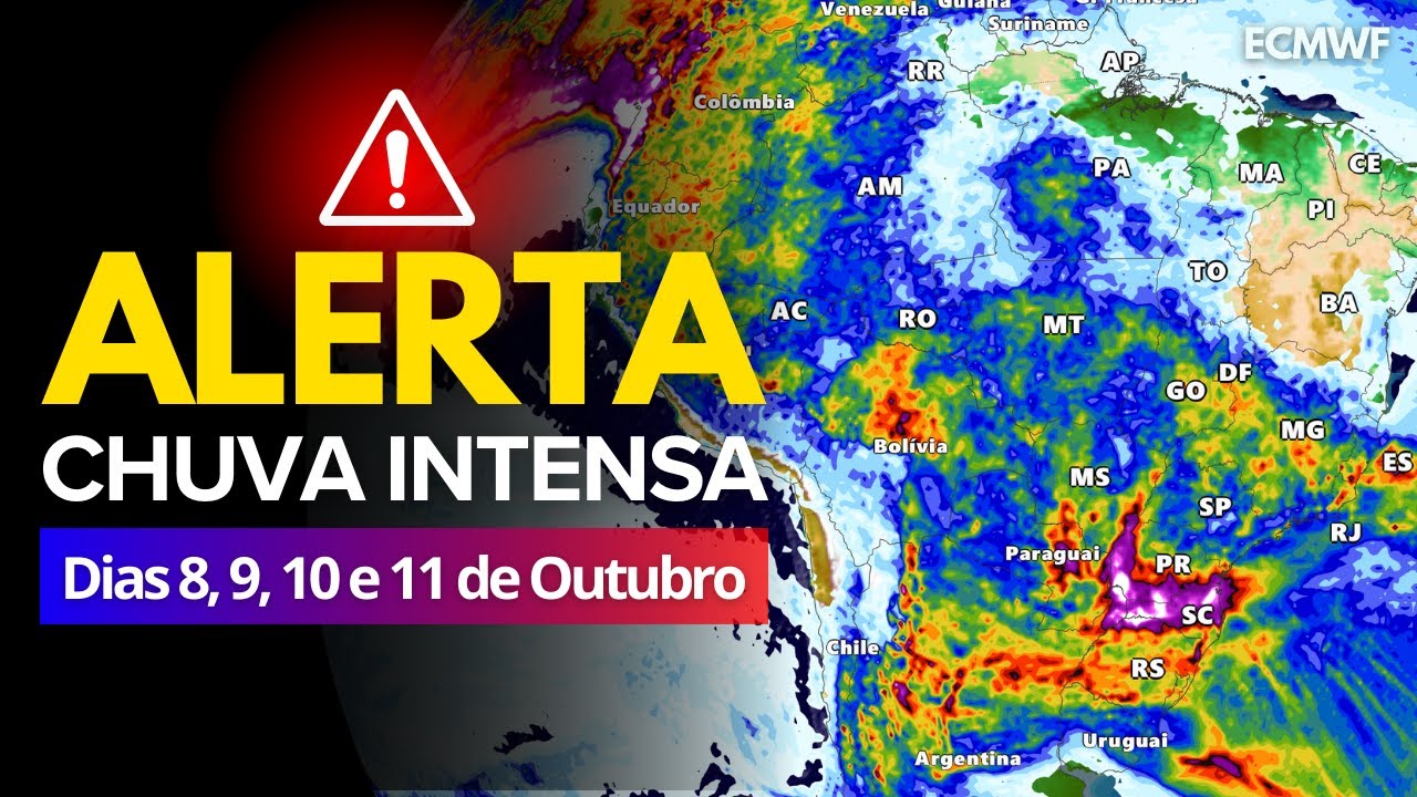 07/10/24 🔴 SEQUÊNCIA DE CHUVAS VOLUMOSAS NO CENTRO-SUL: POSSÍVEL CICLONE À FRENTE!