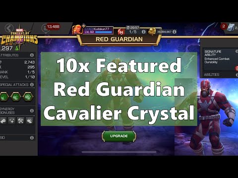 Boycott, 2* Red Room, & 10x Featured Red Guardian Cavalier Crystal - Marvel Contest of Champions